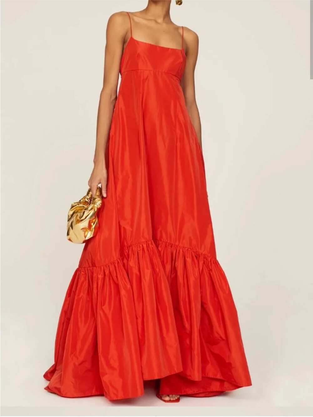 Staud Florence Poppy Satin Gown L/US10-12
